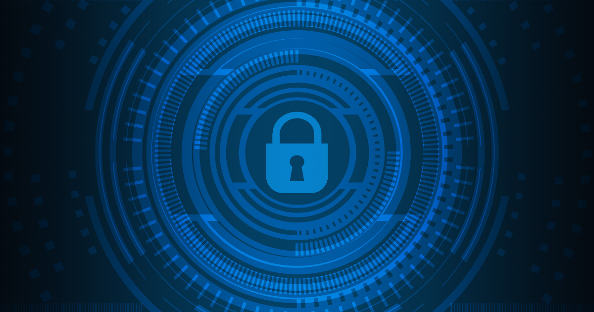 Cybersecurity concept with digital padlock representing protection against ransomware and cyber incidents